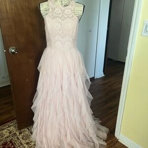 Teeze Me Blush Lace Dress